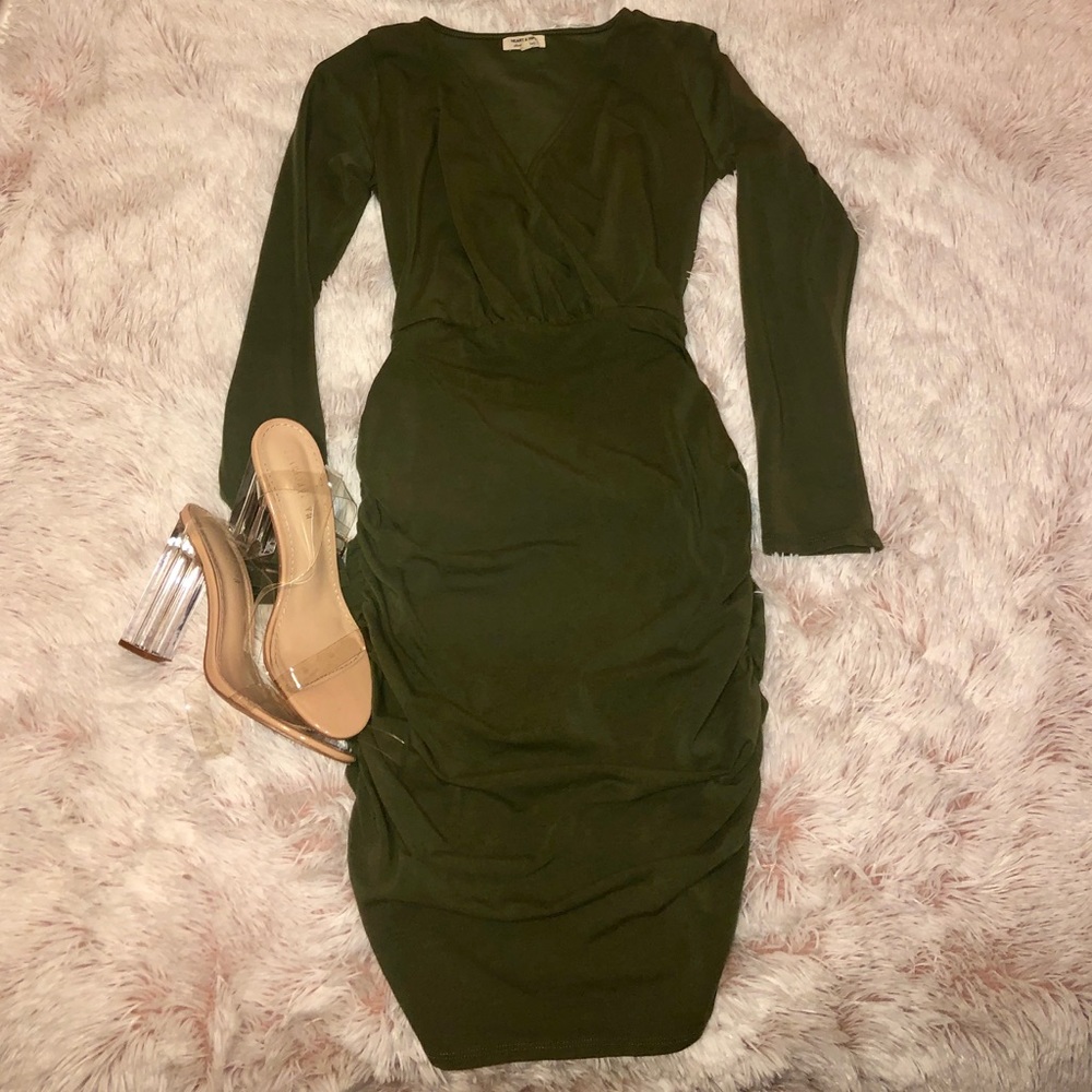 Olive Green Midi Dress